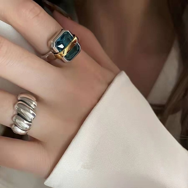 Nhẫn Hợp Kim Đính Đá Zircon Nhân Tạo Thời Trang Cho Nữ