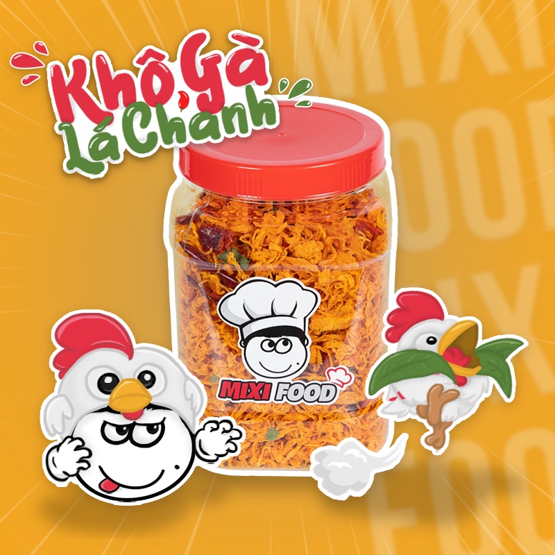 Khô gà lá chanh MIXIFOOD tuyệt phẩm thịt gà chất lượng cao, SIÊU NGON - ĐẬM ĐÀ