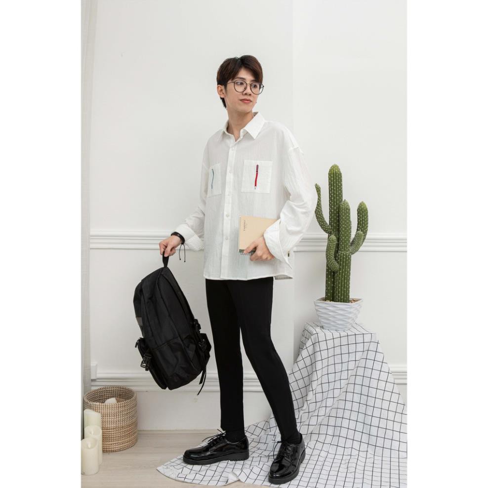 Áo Sơ Mi Nam Trắng Form Dáng Rộng Phối Cùng Quần Tây Thời Trang MAN DO SMD026 | BigBuy360 - bigbuy360.vn