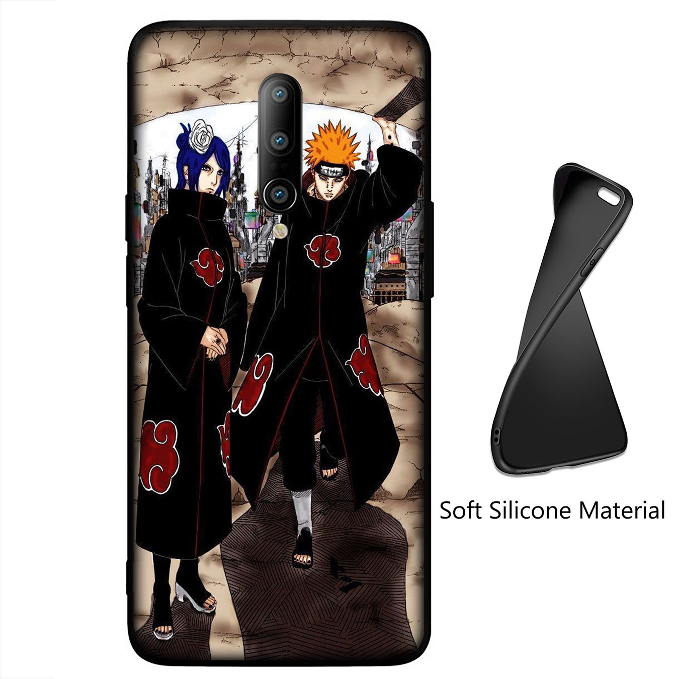 Samsung Galaxy A02S J2 J4 J5 J6 Plus J7 Prime A02 M02 j6+ A42 + Casing Soft Silicone Akatsuki NARUTO Anime Sasuke Phone Case