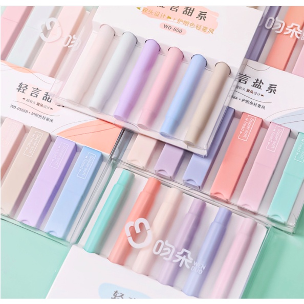 Bút Nhớ Highlight 2 Đầu Màu Sắc Trang Nhã Pastel