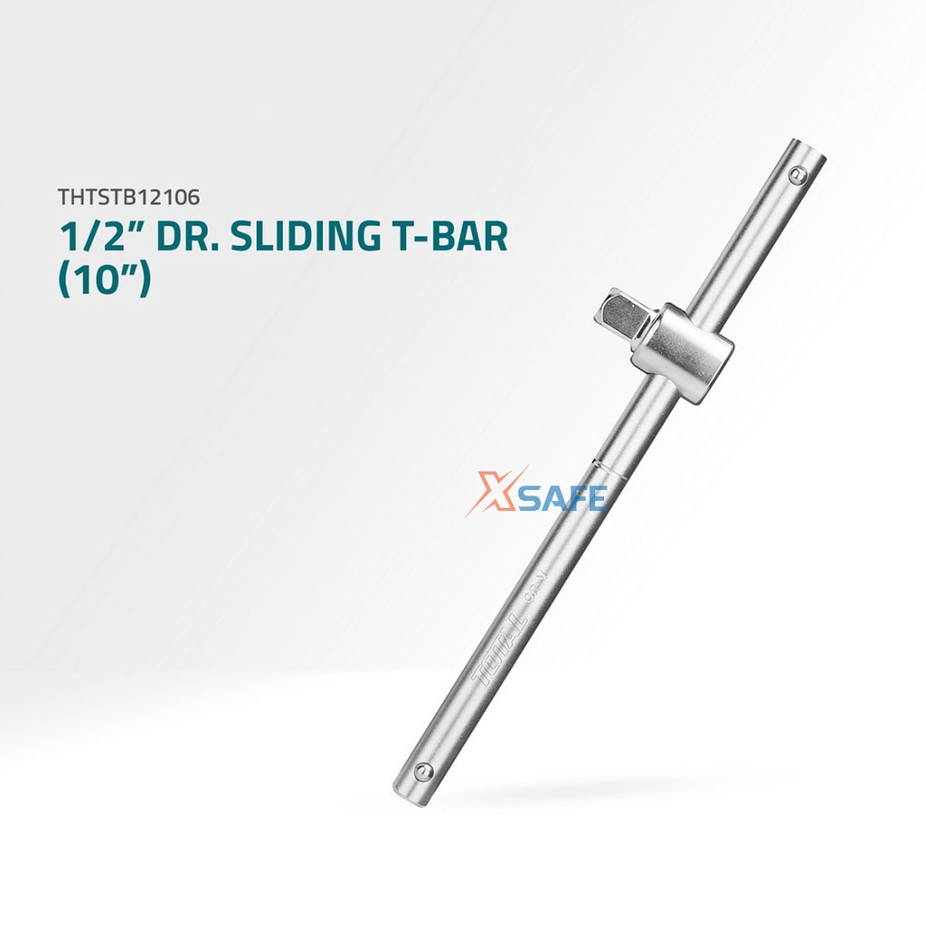 Thanh trượt T 1/2 inch TOTAL THTSTB12106, chiều dài 10 inch(250mm), thép CrV chất lượng cao 50BV30 - [CHÍNH HÃNG][XSAFE]