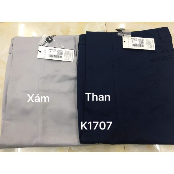 Quần dài Khaki Aristino AKK01707 dáng Slim fit - Nên giảm 1 size so với dáng Slimfit thông thường