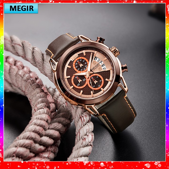 Đồng hồ nam MEGIR Z-2071 Chính hãng cao cấp Kiểu máy Chronograph