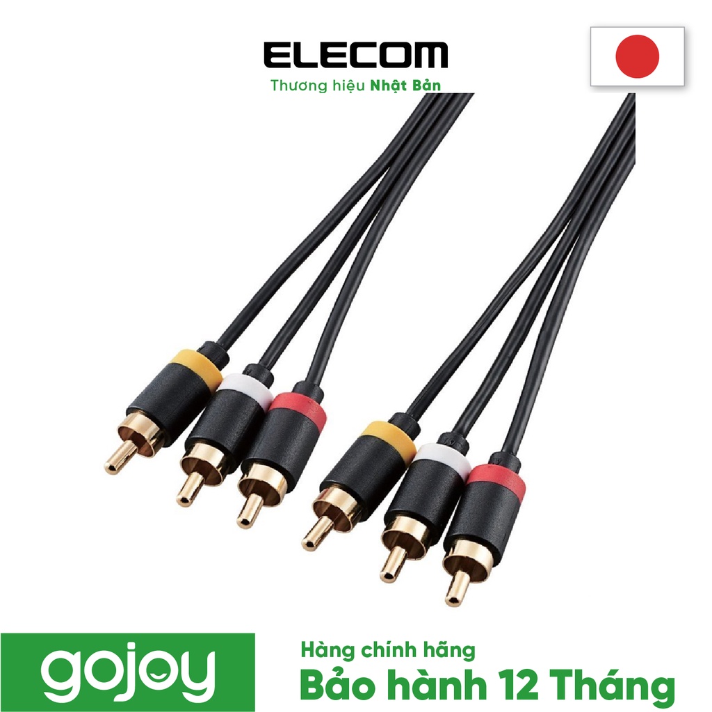 [Mã ELHACE giảm 4% đơn 300K] Cáp AV 3xRCA-3xRCA 2.0M ELECOM DH-WRYN20