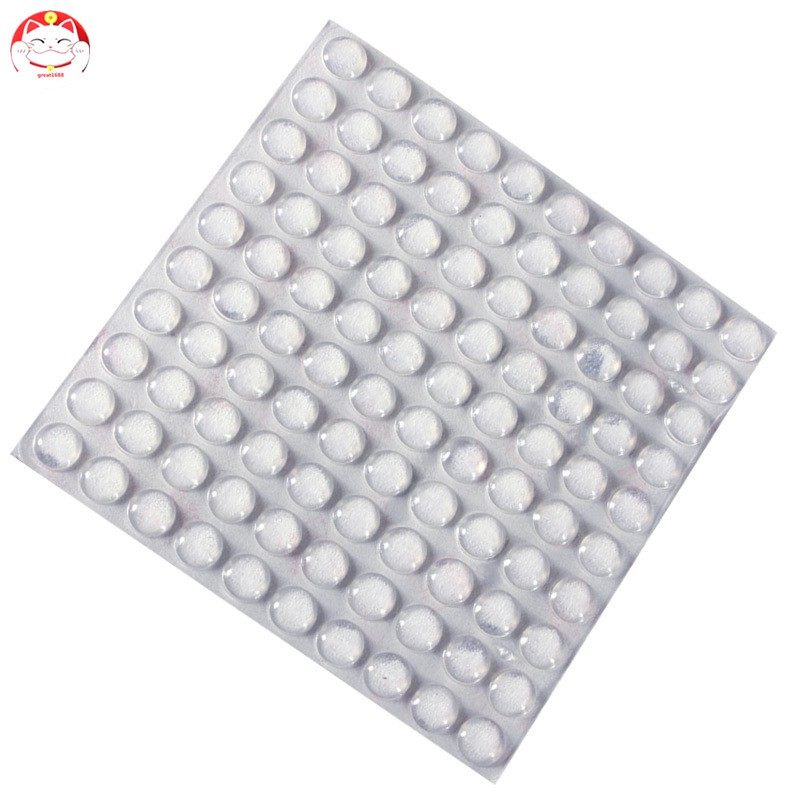 Bộ 100 miếng silicon dán chân cửa tủ dạng bán nguyệt