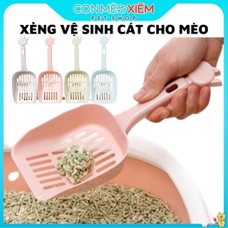 Xẻng cho mèo nhựa có móc xẻng xúc cát vệ sinh mèo hốt phân Con Mèo Xiêm