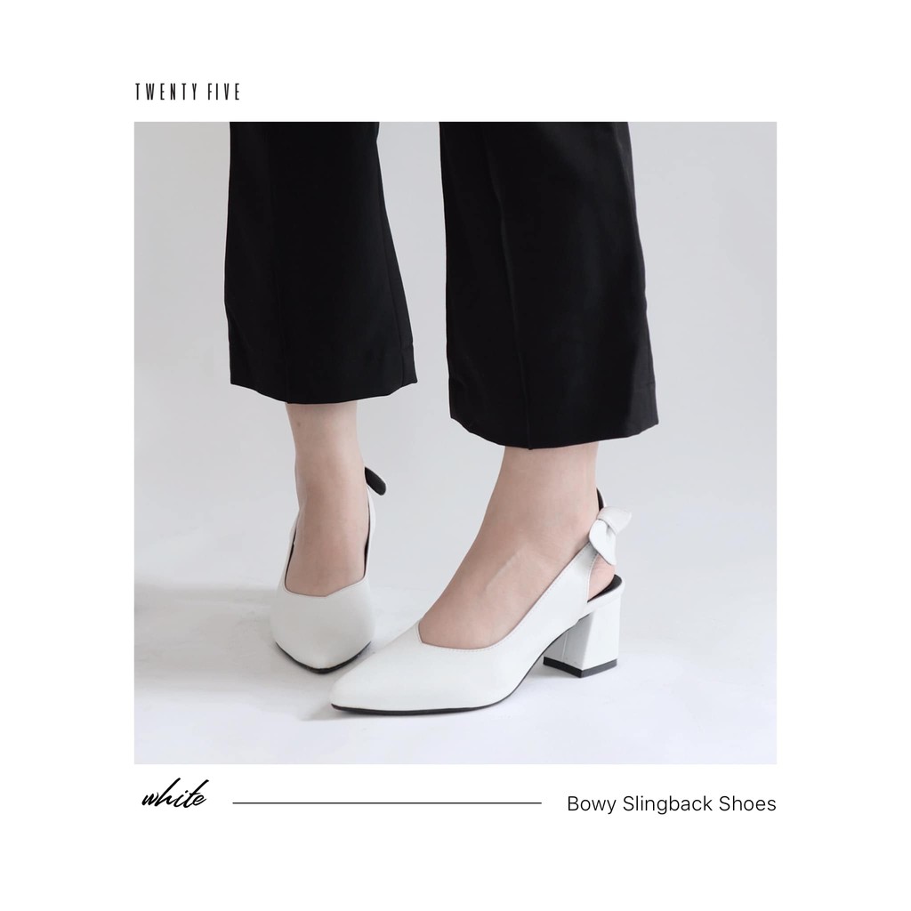 Giày mũi nhọn cột nơ sau - Bowy Slingback Shoes