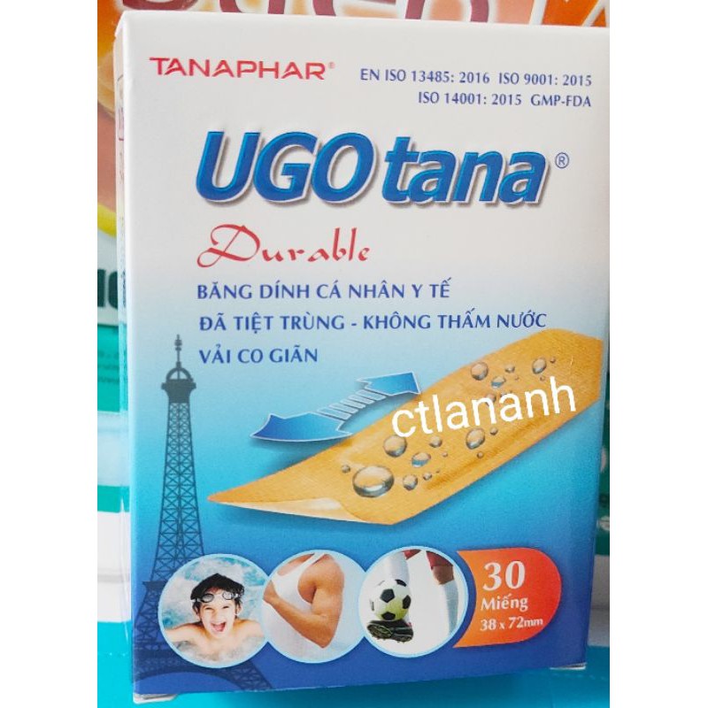 2 miếng Băng cá nhân y tế Ugotana 38 mm x 72 mm