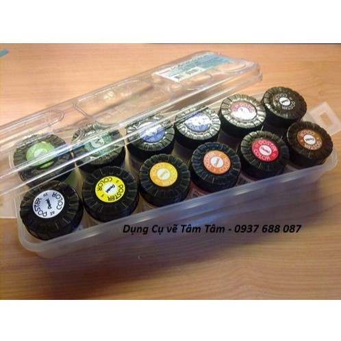 [ TÂM TÂM ]-Màu Poster Pentel 12 màu, #Pentel (Hộp nhưa)-