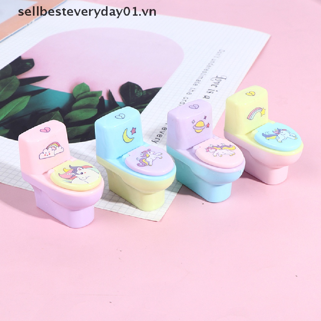 Set 2 Đồ Gọt Bút Chì Hình Toilet Hoạt Hình Sáng Tạo