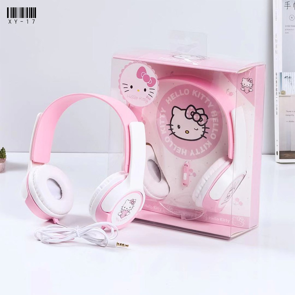 Tai nghe mèo Hello Kitty Tai nghe chụp tai siêu cấp đáng đáng yêu Sản phẩm được bảo đảm chất lượng Cam kết hoàn tiền.