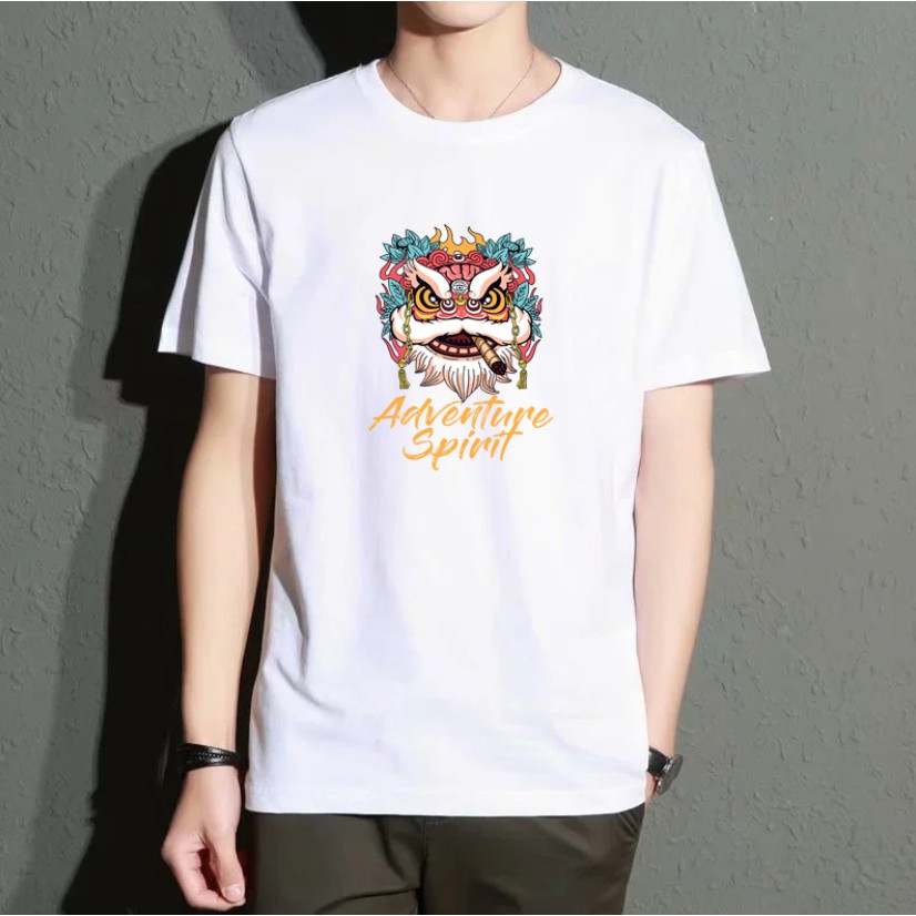 Triple A💕2021 new men's new casual T-shirt men's round neck short-sleeved youth tide brand loose top men