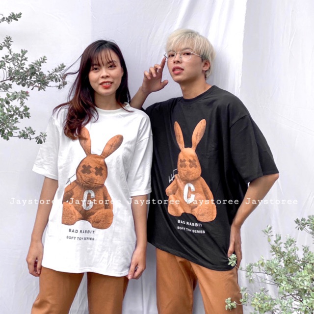 Áo Thun Tay Lỡ Unisex B.A.D RABBIT Nelly  Nam Nữ Unisex ❤️ Áo phông nam nữ form rộng