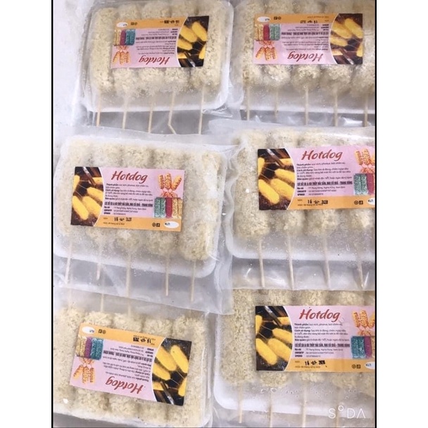 * HOTDOG PHO MAI HÀN QUỐC MOZZARELLA XÚC XÍCH 5 cây