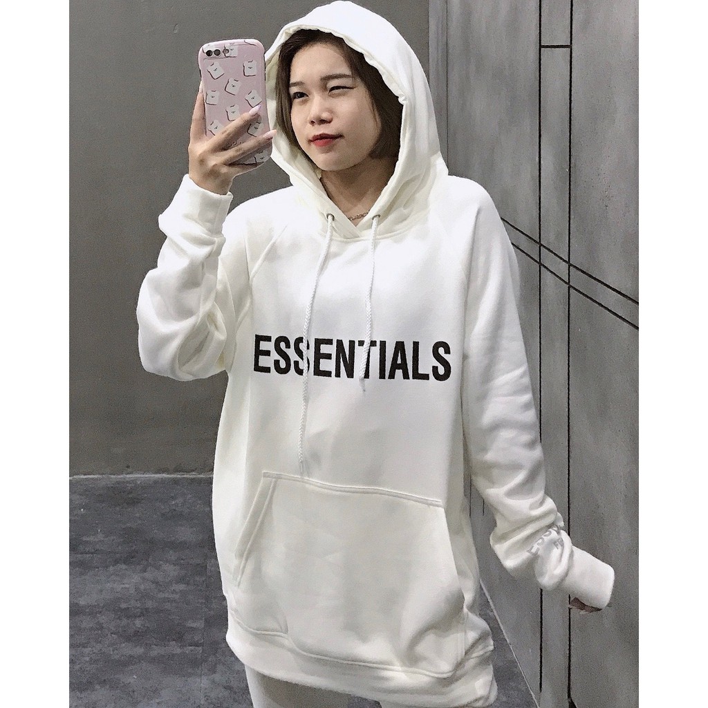 Áo hoodie ESSENTIAL phản quang nhiều màu (hình shop tự chụp)