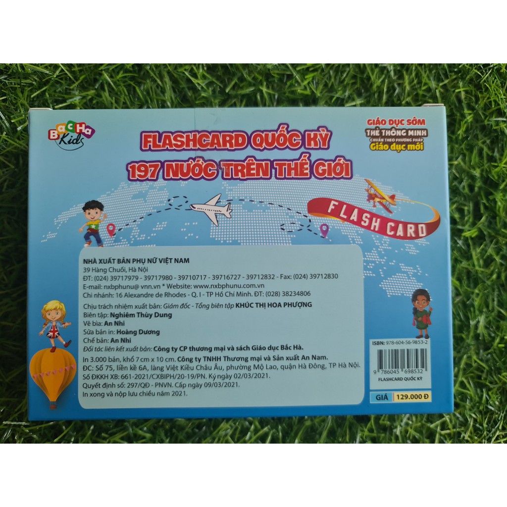 Flashcard quốc kỳ - 197 nước trên thế giới - bắc hà kids - ảnh sản phẩm 2