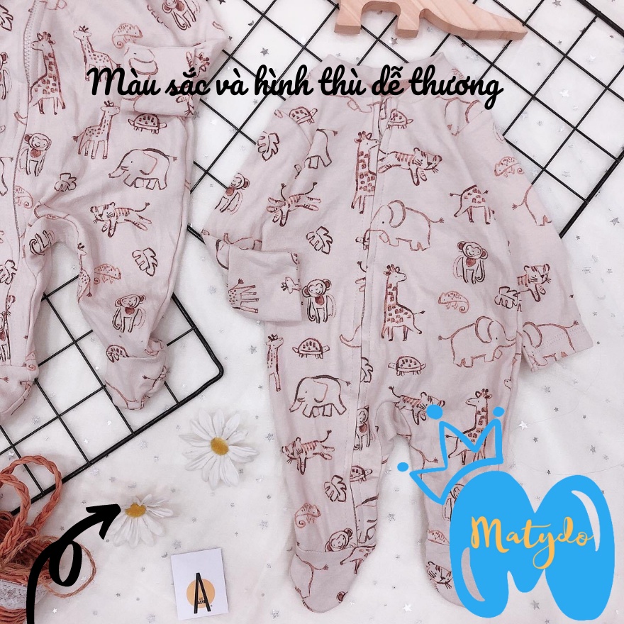 Body cho bé dài tay MATYDO sleepsuit phong cách Hàn cho trẻ sơ sinh bộ đồ liền thân từ 0 đến 12 tháng