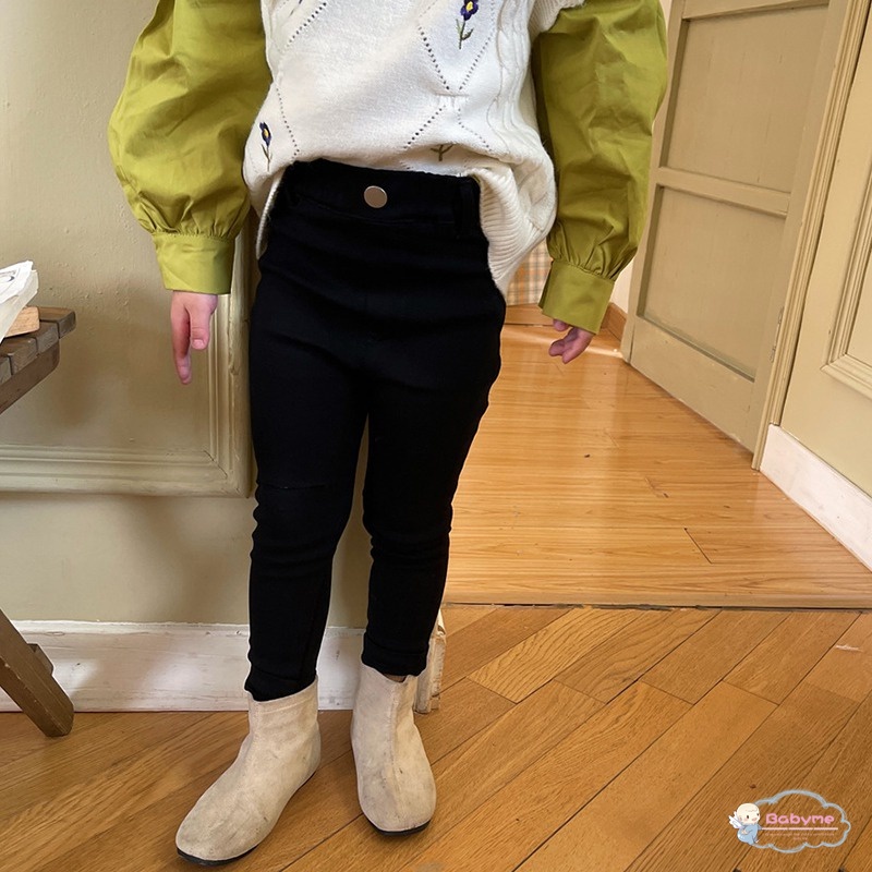 Quần Dài Lưng Cao Dáng Ôm Phong Cách Hàn Quốc Thời Trang Cho Bé Gái