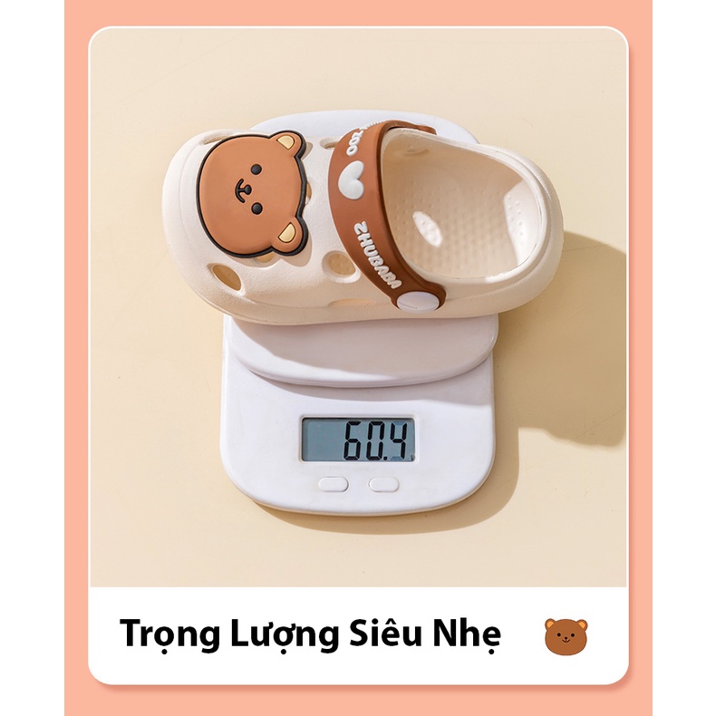 Dép Cho Bé, Dép Cross Cho Bé Siêu Nhẹ Bé Trai Bé Gái Dép Sục Cross Cực Cute D1
