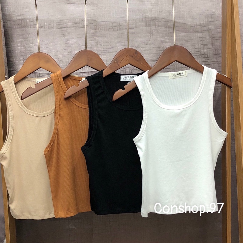 Áo Croptop Tăm Ba Lỗ Co Dãn Thoải Mái