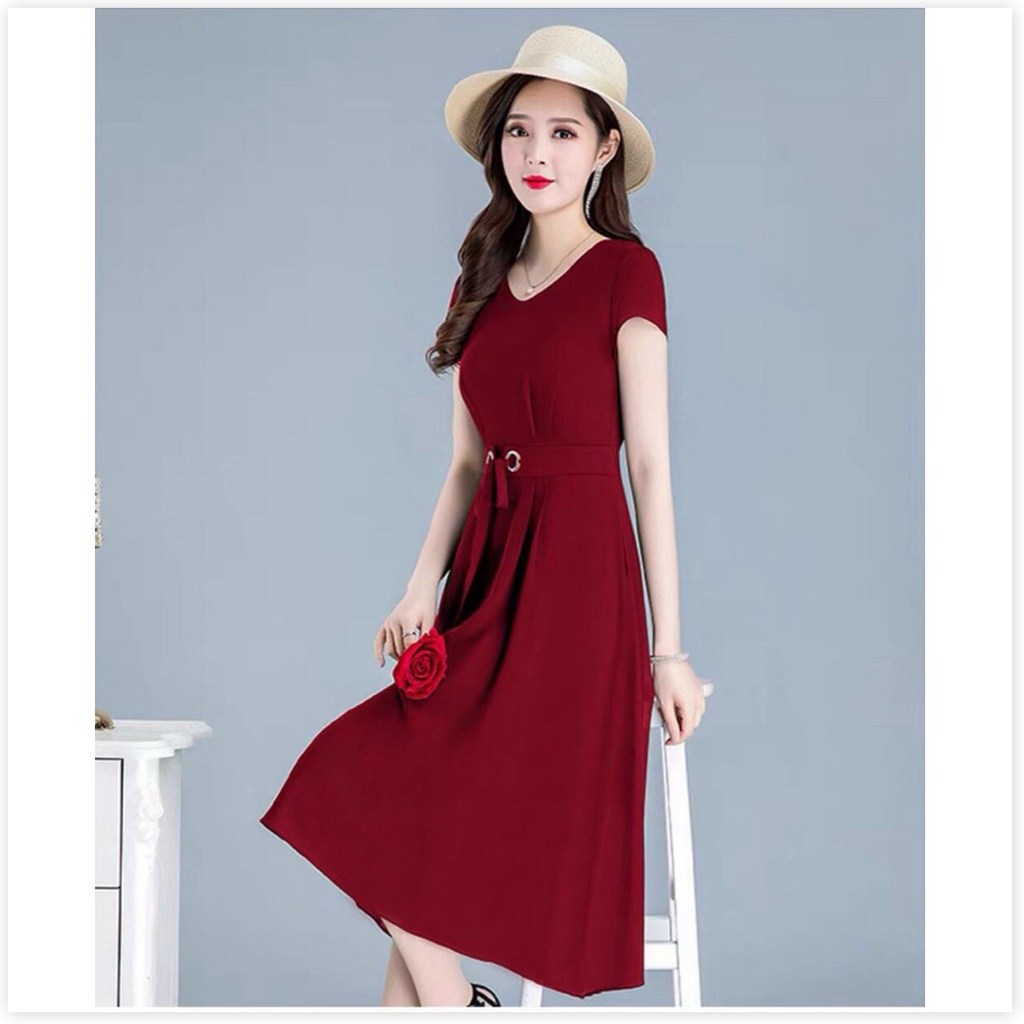 Đầm poly 2 da cực sang dành cho chị em KME FASHION