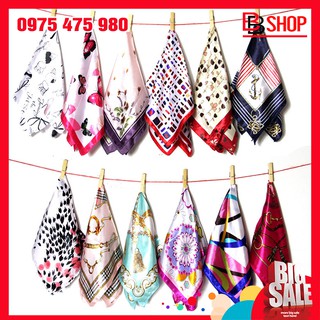 Khăn Vuông Headband Lụa Satin Làm Áo Yếm, Buộc Tóc, Đội Đầu Thời Trang Kích Thước 50x50cm