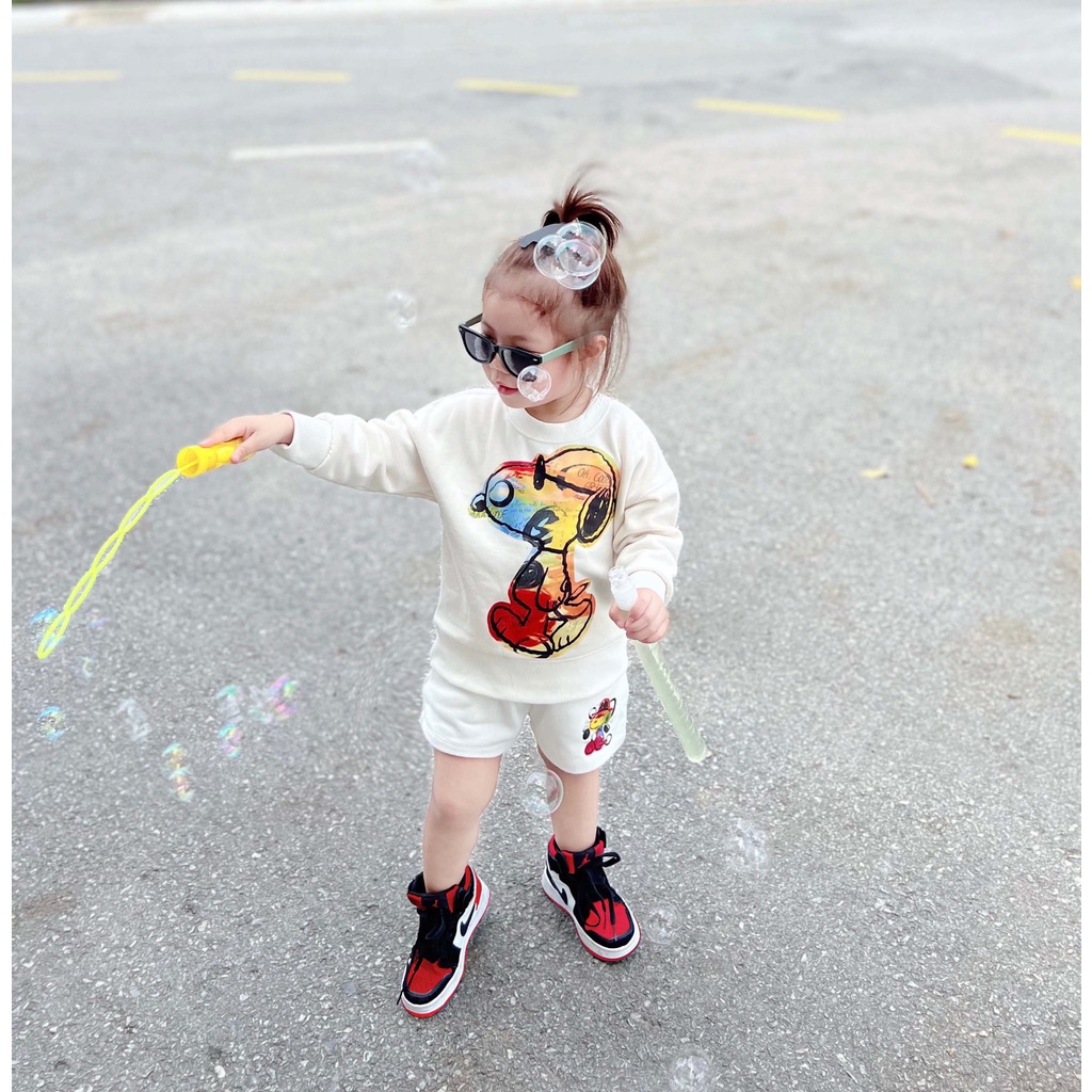 Áo nỉ basic snoopy cho bé , áo trẻ em unisex , TP KIDs