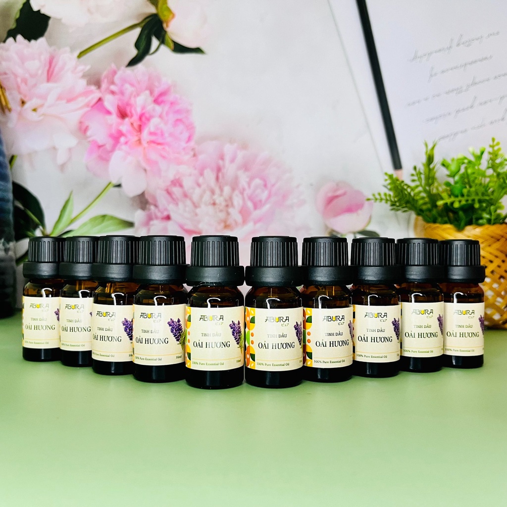 Tinh dầu cây Oải Hương lavender ABURA 10ml  tinh dầu thảo dược hoa Oải Hương thư giãn giảm căng thẳng stress