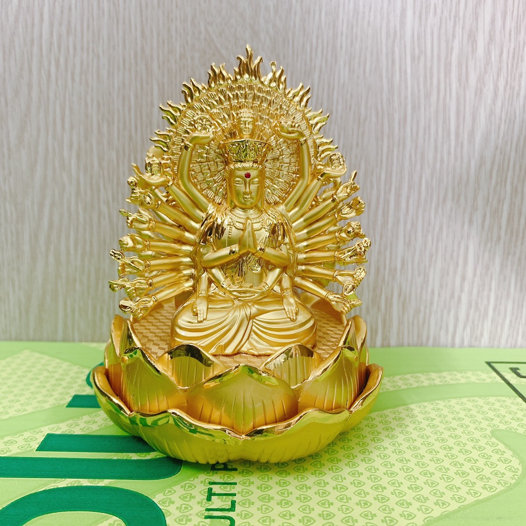 Tượng phật quan âm nghìn tay trang trí ô tô