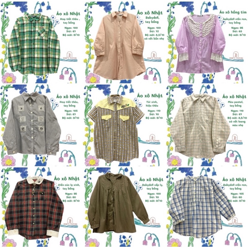 2hand Wind's 🧸 Áo xô Nhật/ Hàn, áo khoác Vest, Blazer nhiều mẫu (thông số ở từng ảnh)