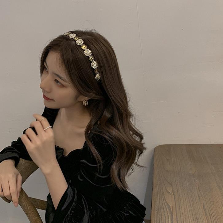 [FREESHIP] Bờm tóc đính đá hình hoa, phong cách cổ điển sang trọng, quyến rũ, June accessories