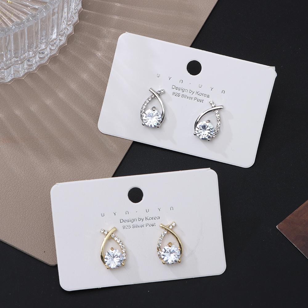 Bông Tai Đuôi Cá Đính Hoa Hồng Thời Trang|Quà Tặng Màu Sắc Dành Cho Bạn Nữ 18k|Nhẫn Mạ Bạc Đính Đá Pha Lê