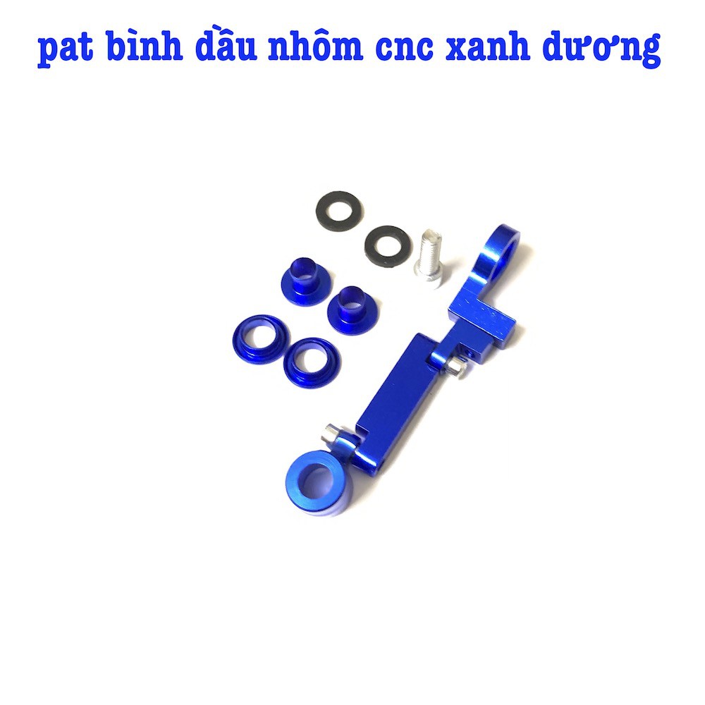 Combo pat và bình dầu khói nhôm cnc màu xanh dương thanh khang 006001713 006001706