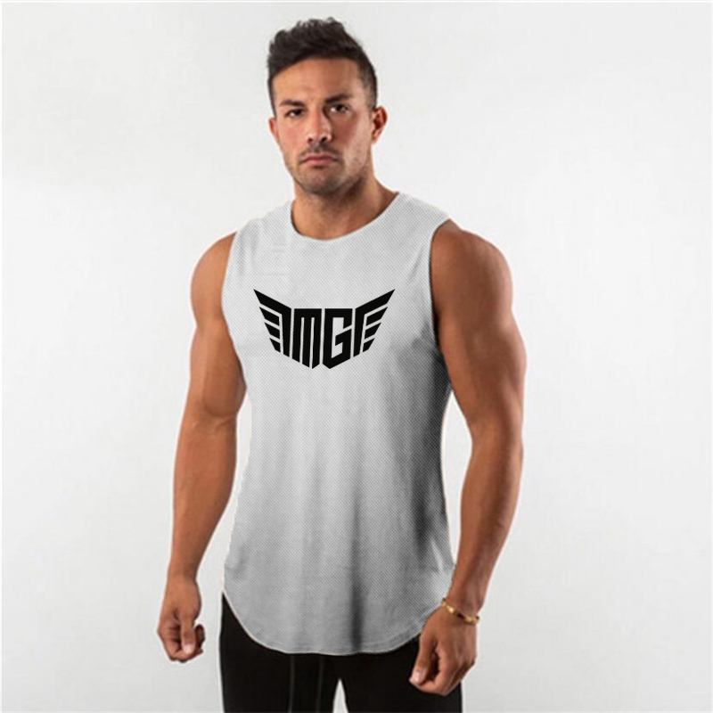 Workout Gym Mesh Tank Top Men New Fitness Summer Fashion Musculation Clothing Bodybuilding Sport Sleeveless Shirt Quick Dry Vest
