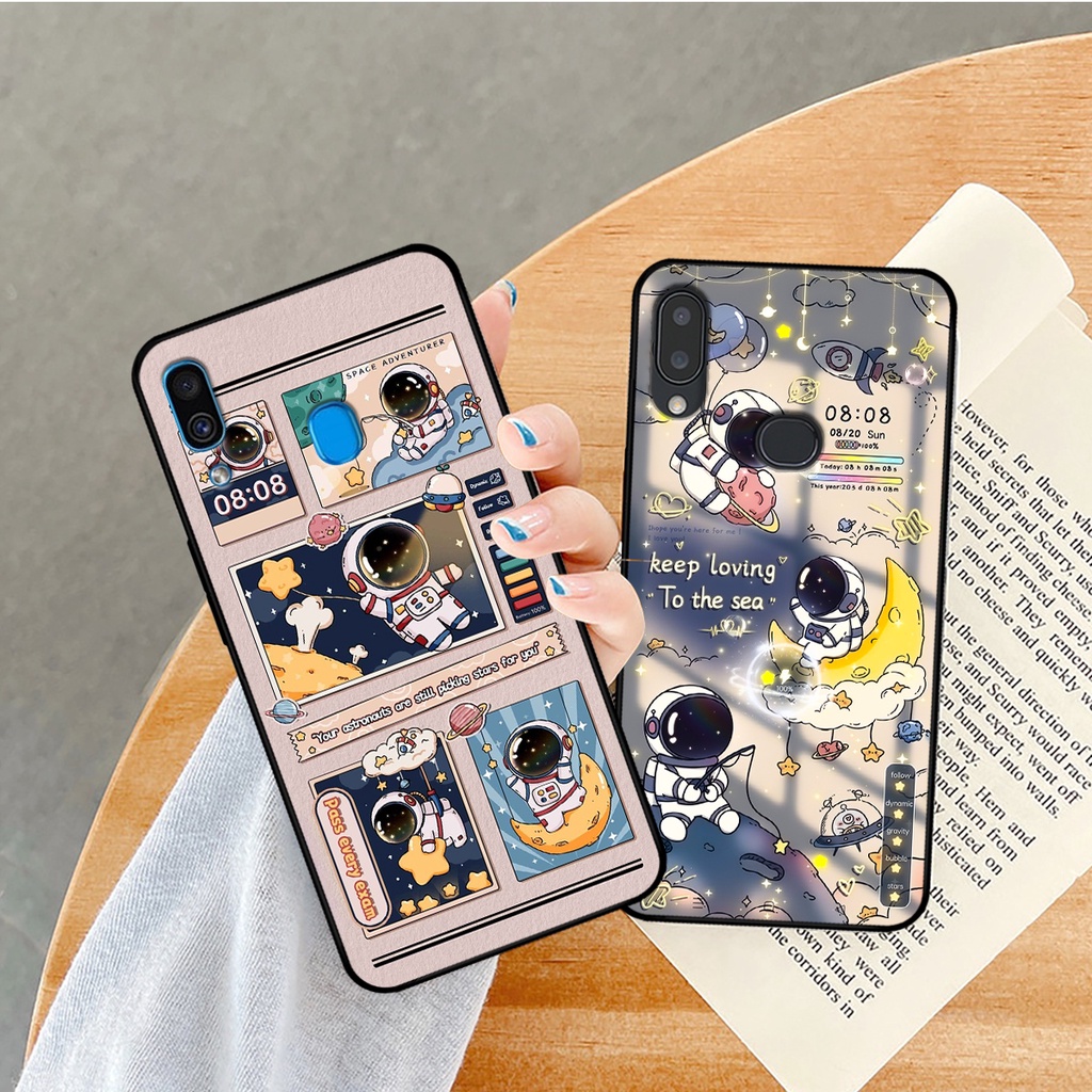 Ốp lưng Samsung A10s - A20 - A30 - M20 hình gấu, vũ trụ ngân hà chibi. ốp chống sốc bền đẹp
