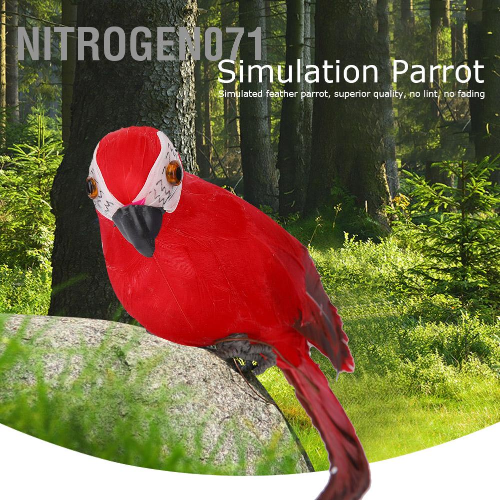 Nitrogen071 Mô phỏng Lông Vẹt Macaw Vườn Trang trí Nội thất Chim giả
