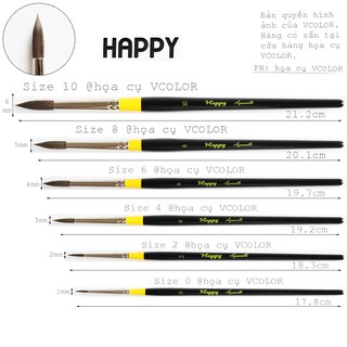 [Mã SKAMLTSM9 giảm 10% đơn 99K] Cọ Happy Pro - Đủ Size - Made in Japan