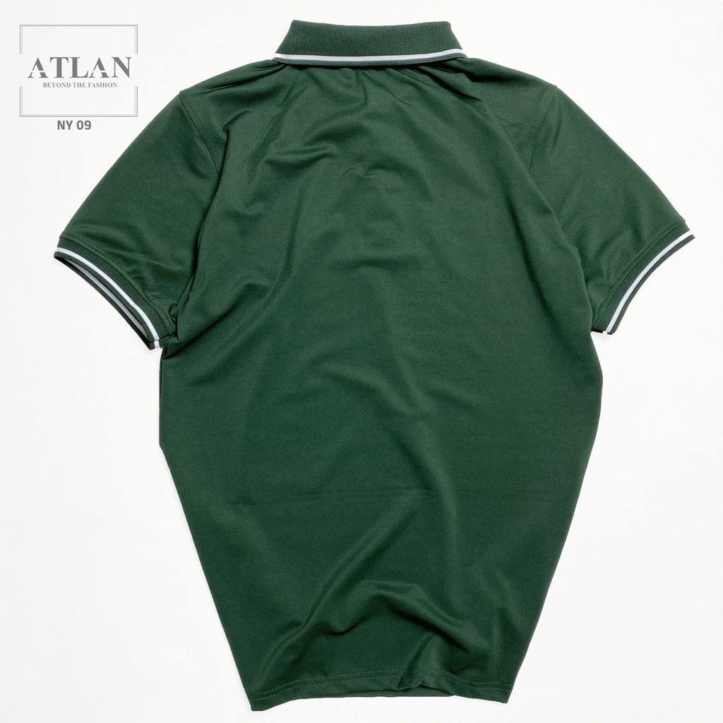 Áo Ngắn Tay Có Cổ 💖 𝘍𝘳𝘦𝘦𝘴𝘩𝘪𝘱 💖 Áo Polo Cộc Tay Xanh Rêu Đậm Phối Bo Sọc Trắng  - NY10 | BigBuy360 - bigbuy360.vn