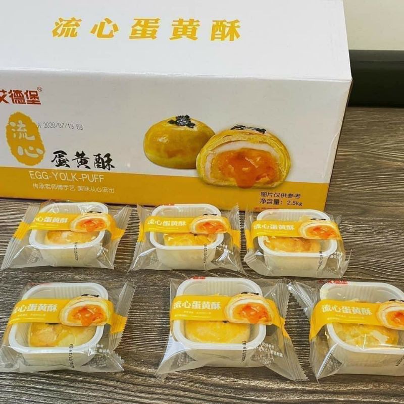 🎯CÓ SẴN-Thùng Bánh Trứng Muối Trứng Chảy Egg Yolk Puff thùng 2,5kg