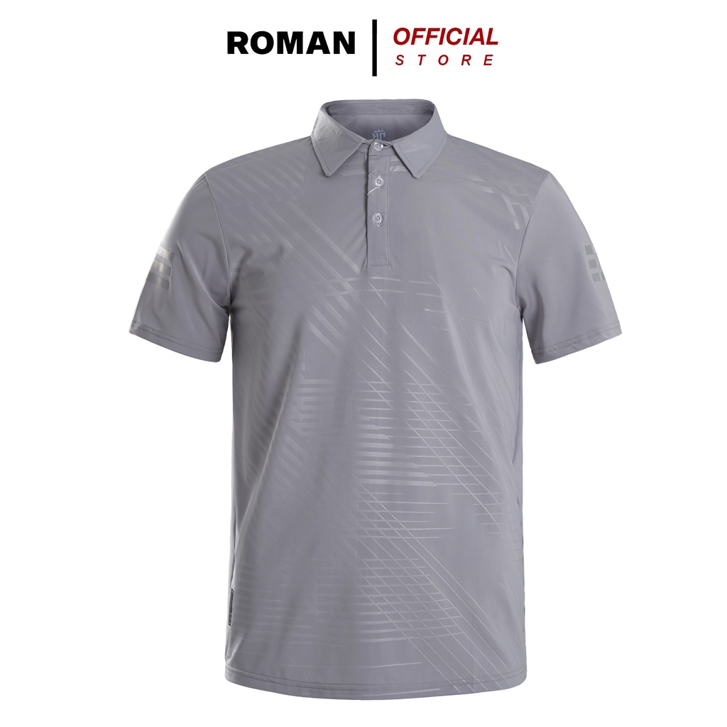Áo thể thao nam cổ bẻ tay ngắn vải thun lạnh co giãn chuẩn form ROMAN PL01