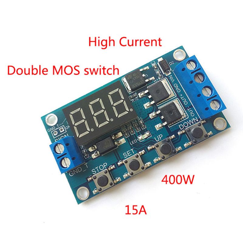 ✿ Timer Delay Relay for DC 5V 12V 24V On Off Timer Module Trigger Cycle Dual MOS D