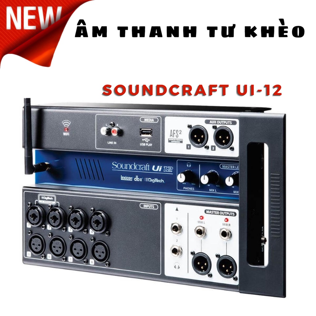 Bàn mixer kỹ thuật số SOUNDCRAFT UI12 chính hãng