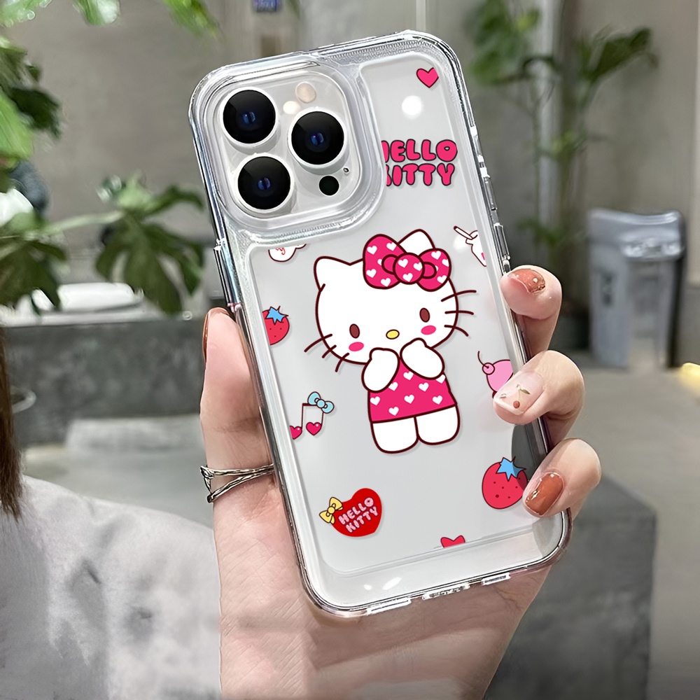 Ốp Điện Thoại Trong Suốt Họa Tiết Hello Kitty Cho iphone 14 Pro Max Plus 13 11 12 7Plus X XR XS Max 7 8 SE 2020