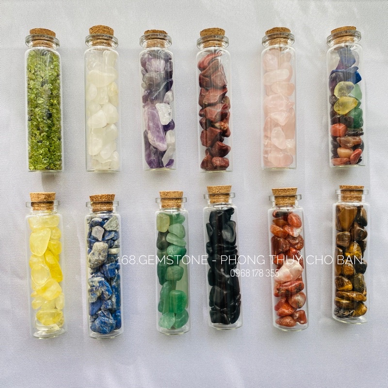 Hũ Đá Thanh Tẩy Tarot Mini - Đá Thạch Anh Vụn Tự Nhiên GemStone