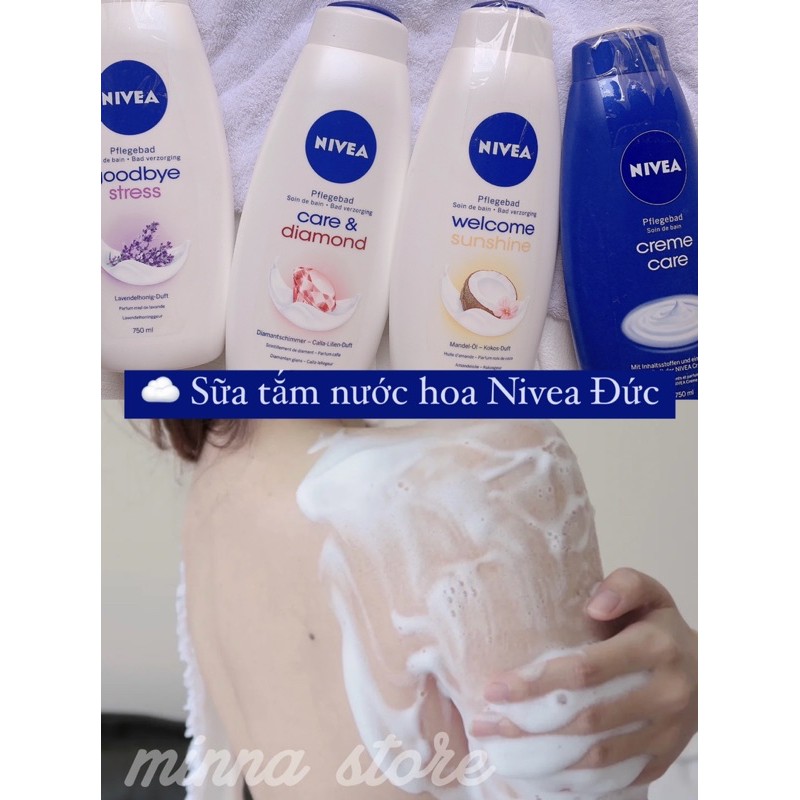 SỮA TẮM NƯỚC HOA NIVEA ĐỨC 750ML