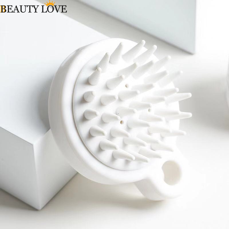 Bàn Chải Gội Đầu Massage Da Đầu Bằng Silicon Mềm Thoải Mái