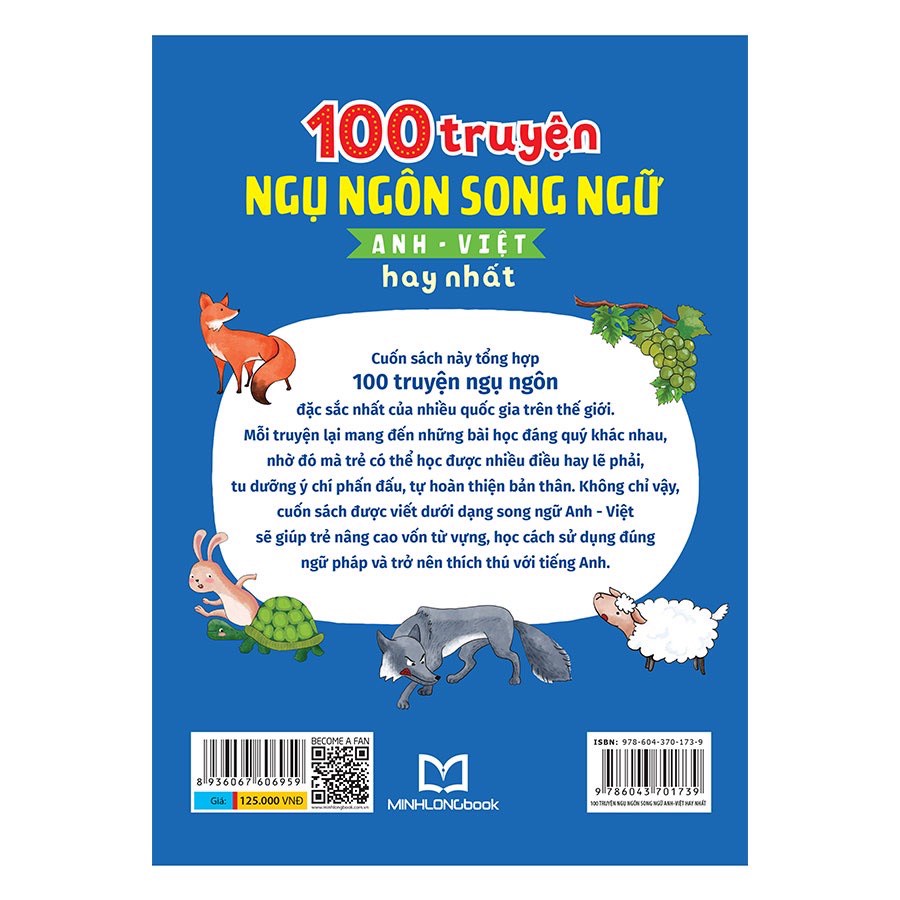 Sách : 100 Truyện Ngụ Ngôn Song Ngữ Anh - Việt Hay Nhất