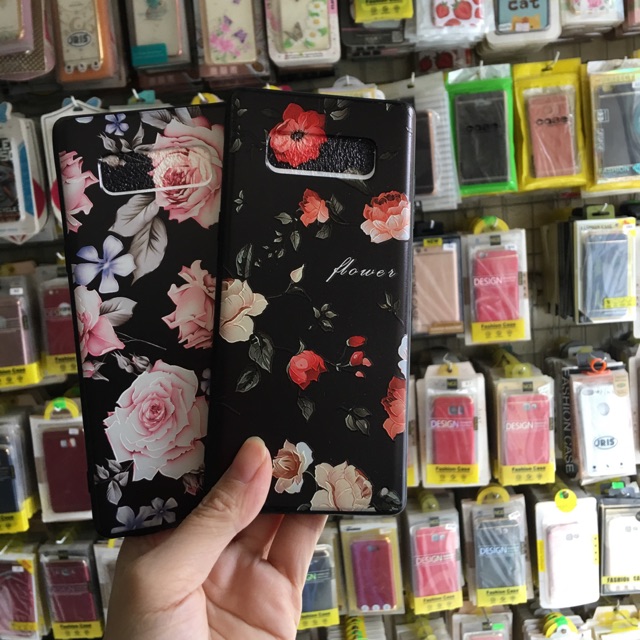 Ốp Note8 Hoa 3D nổi