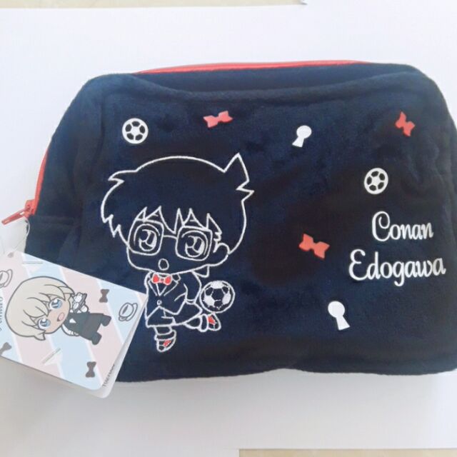 Hộp bút/ Túi đựng Conan + móc Makoto